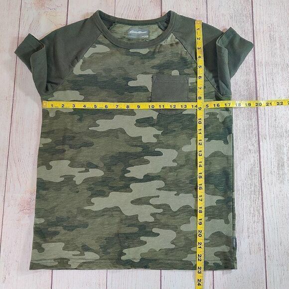Boys' Eddie Bauer green camouflage t-shirt L (14/16) - Picture 4 of 5